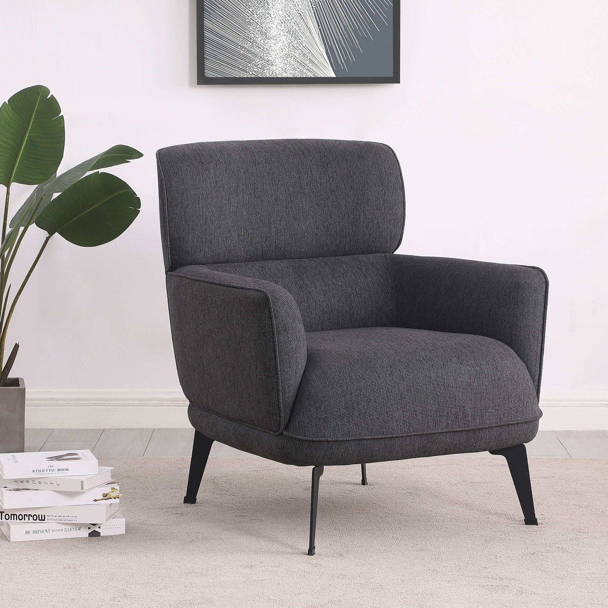 Andrea Heavy Duty High Back Accent Chair Half Price Furniture
