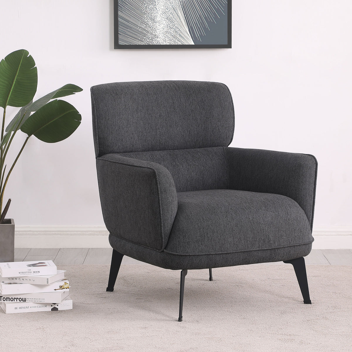 Andrea Heavy Duty High Back Accent Chair - Half Price Furniture