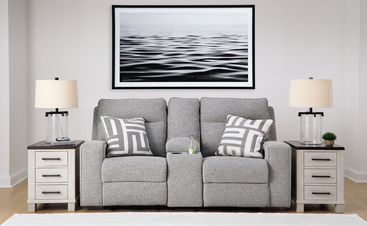 Biscoe Power Reclining Loveseat Half Price Furniture