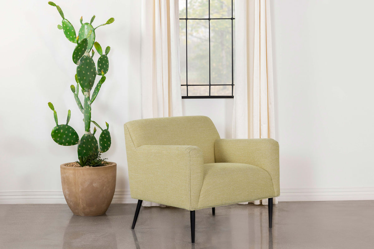 Darlene Upholstered Track Arms Accent Chair Lemon Darlene Upholstered Track Arms Accent Chair Lemon Half Price Furniture