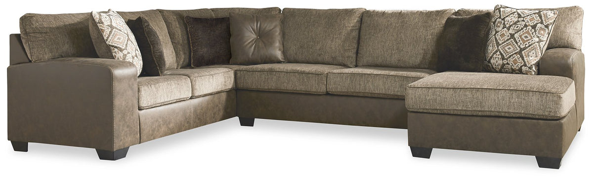Abalone 3-Piece Sectional with Chaise  Half Price Furniture