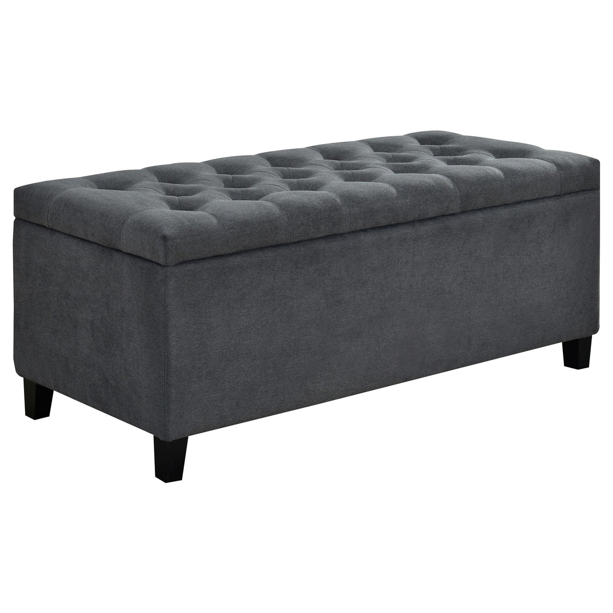 Samir Lift Top Storage Bench Charcoal  Las Vegas Furniture Stores