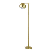 Linnea 1-light Dome Shade Floor Lamp Brass Half Price Furniture