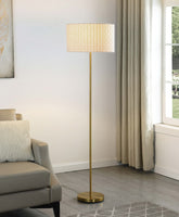 Ramiro Drum Shade Floor Lamp Gold Half Price Furniture