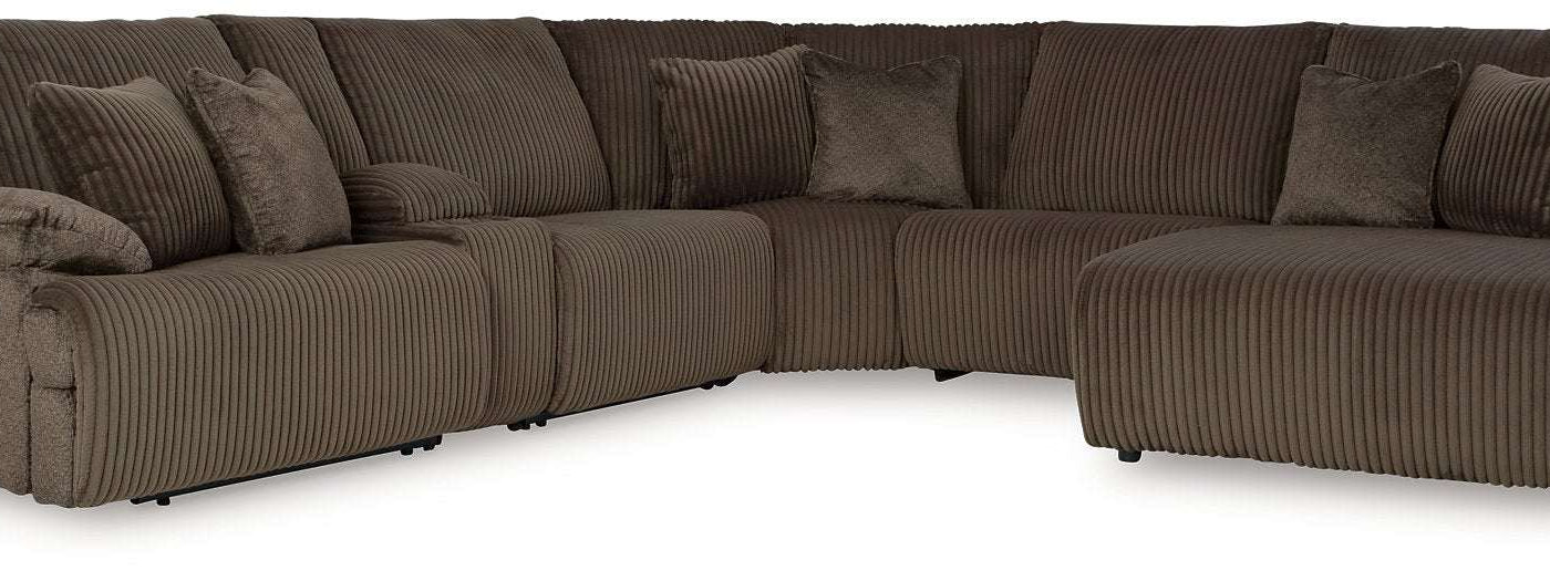 Top Tier Reclining Sectional with Chaise Half Price Furniture