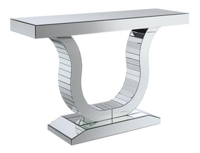 Saanvi Console Table with U-shaped Base Clear Mirror Half Price Furniture
