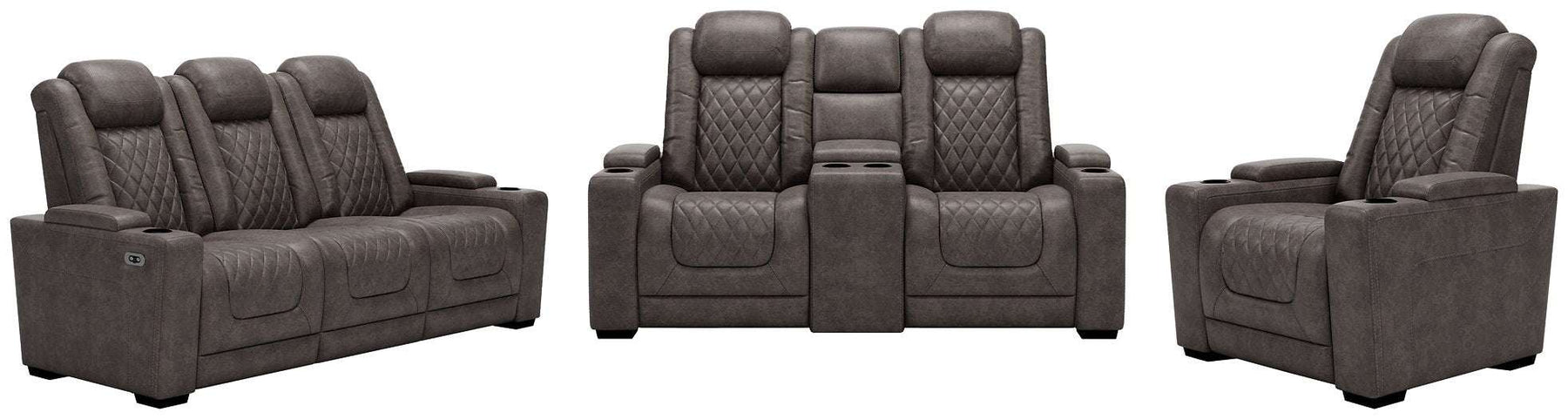 HyllMont Power Reclining Living Room Set - Half Price Furniture