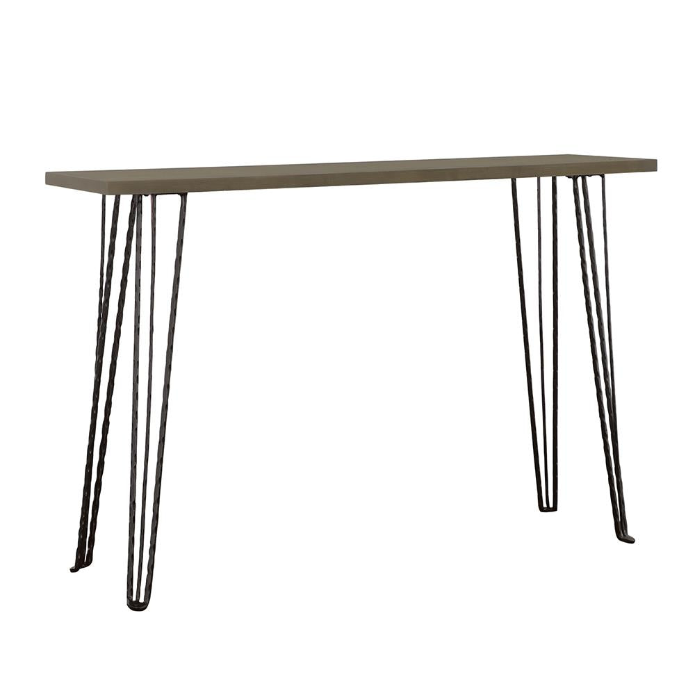 Neville Rectangular Console Table Concrete and Black  Half Price Furniture