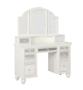 Reinhart Reinhart 2-piece Vanity Set White and Beige  Las Vegas Furniture Stores