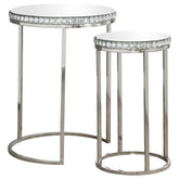 Addison 2-piece Round Nesting Table Silver  Half Price Furniture