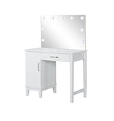 Elijah Vanity Set with LED Lights White and Dark Grey Half Price Furniture