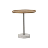 Ginevra Round Wooden Top Accent Table Natural and White Ginevra Round Wooden Top Accent Table Natural and White Half Price Furniture