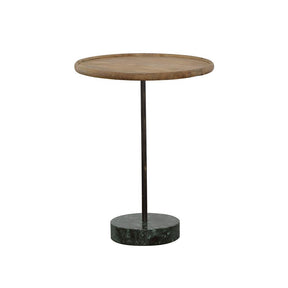 Ginevra Round Marble Base Accent Table Natural and Green Ginevra Round Marble Base Accent Table Natural and Green Half Price Furniture