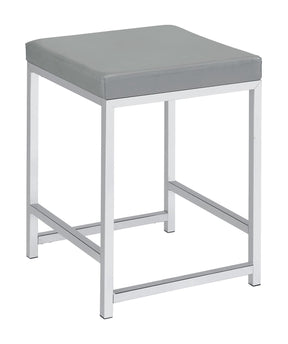 Umbridge Upholstered Square Padded Cushion Vanity Stool Half Price Furniture