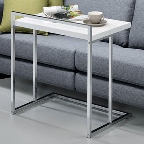 Dani Rectangular Snack Table with Metal Base  Half Price Furniture