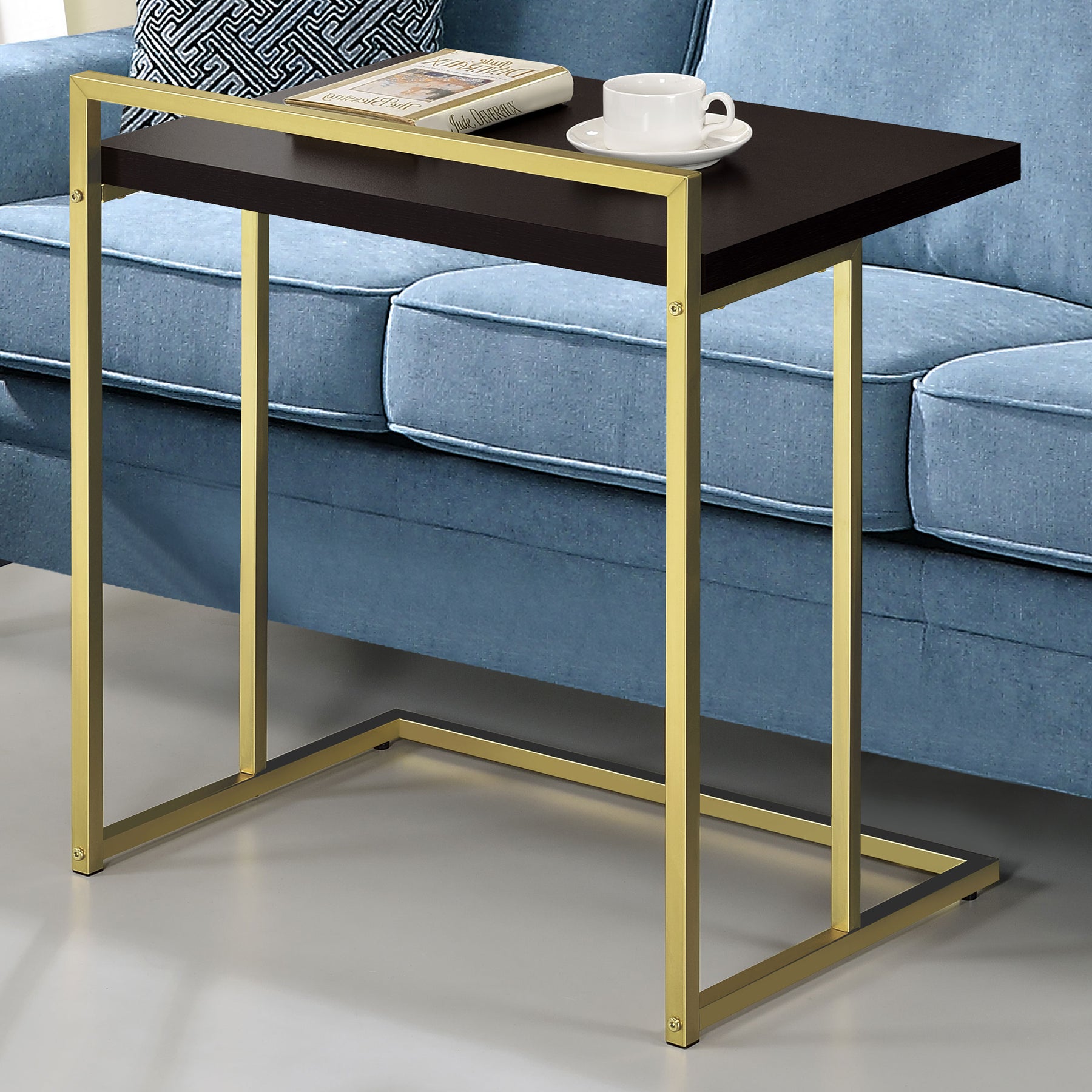 Dani Rectangular Snack Table with Metal Base - Half Price Furniture