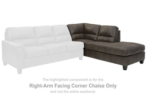 Navi 2-Piece Sectional with Chaise Half Price Furniture