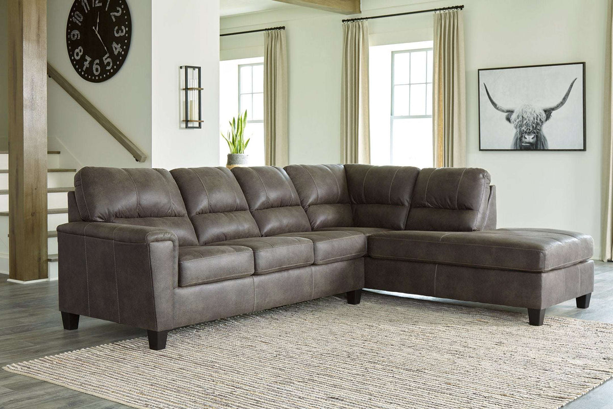 Navi 2-Piece Sectional with Chaise Half Price Furniture