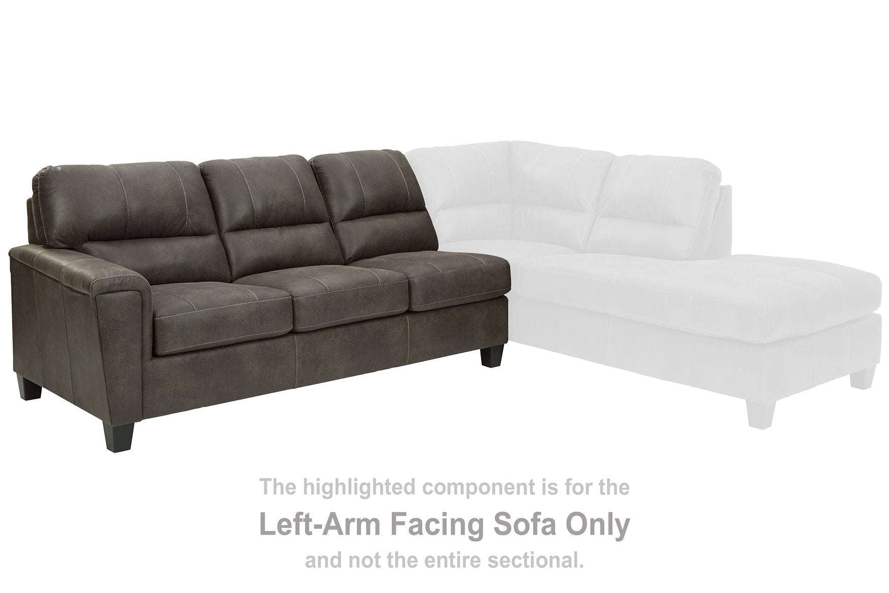 Navi 2-Piece Sectional with Chaise Half Price Furniture