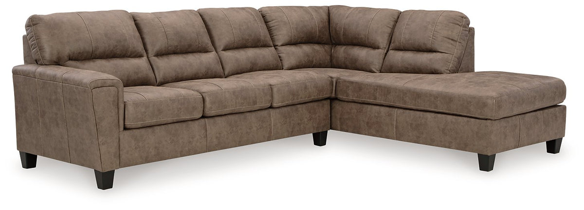 Navi 2-Piece Sectional Sofa Chaise  Las Vegas Furniture Stores