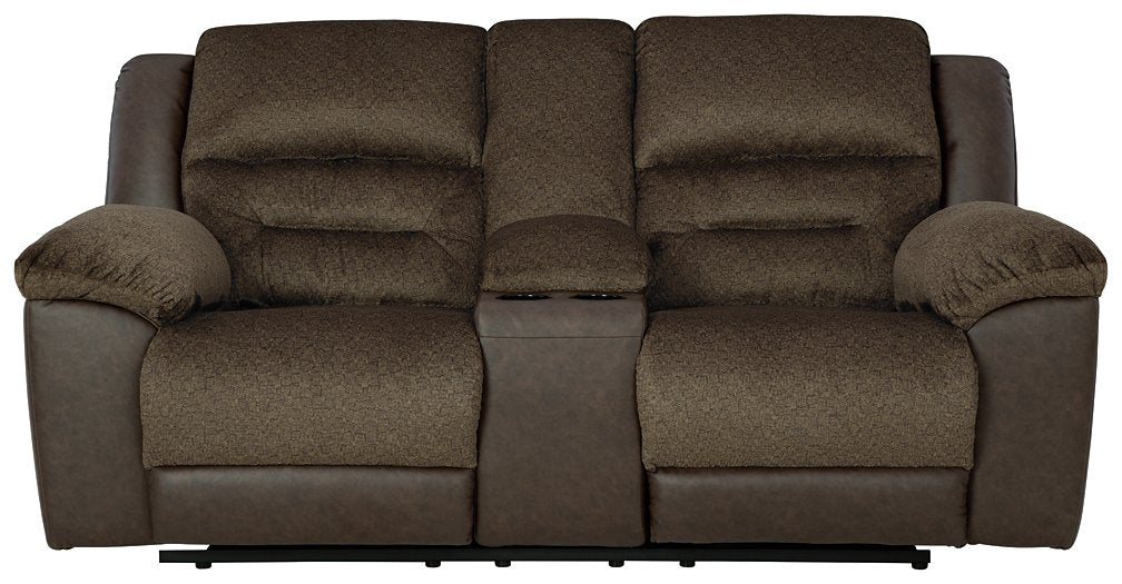Dorman Reclining Loveseat with Console  Las Vegas Furniture Stores