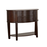 Diane 2-drawer Demilune Shape Console Table Cappuccino Half Price Furniture