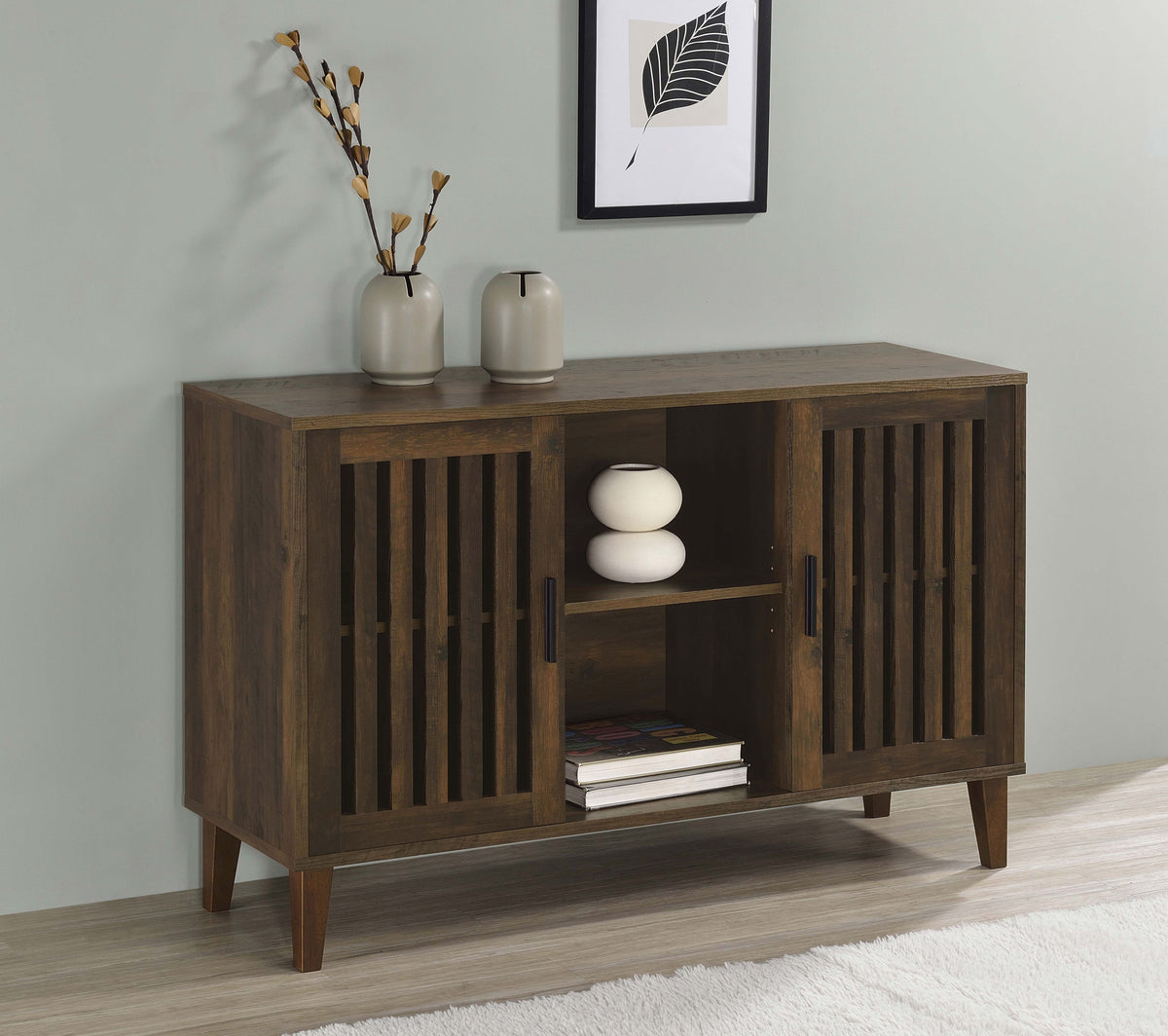 Torin 2-door Engineered Wood Accent Cabinet Dark Pine Half Price Furniture