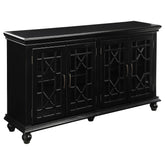 Kovu 4-door Accent Cabinet Black  Half Price Furniture