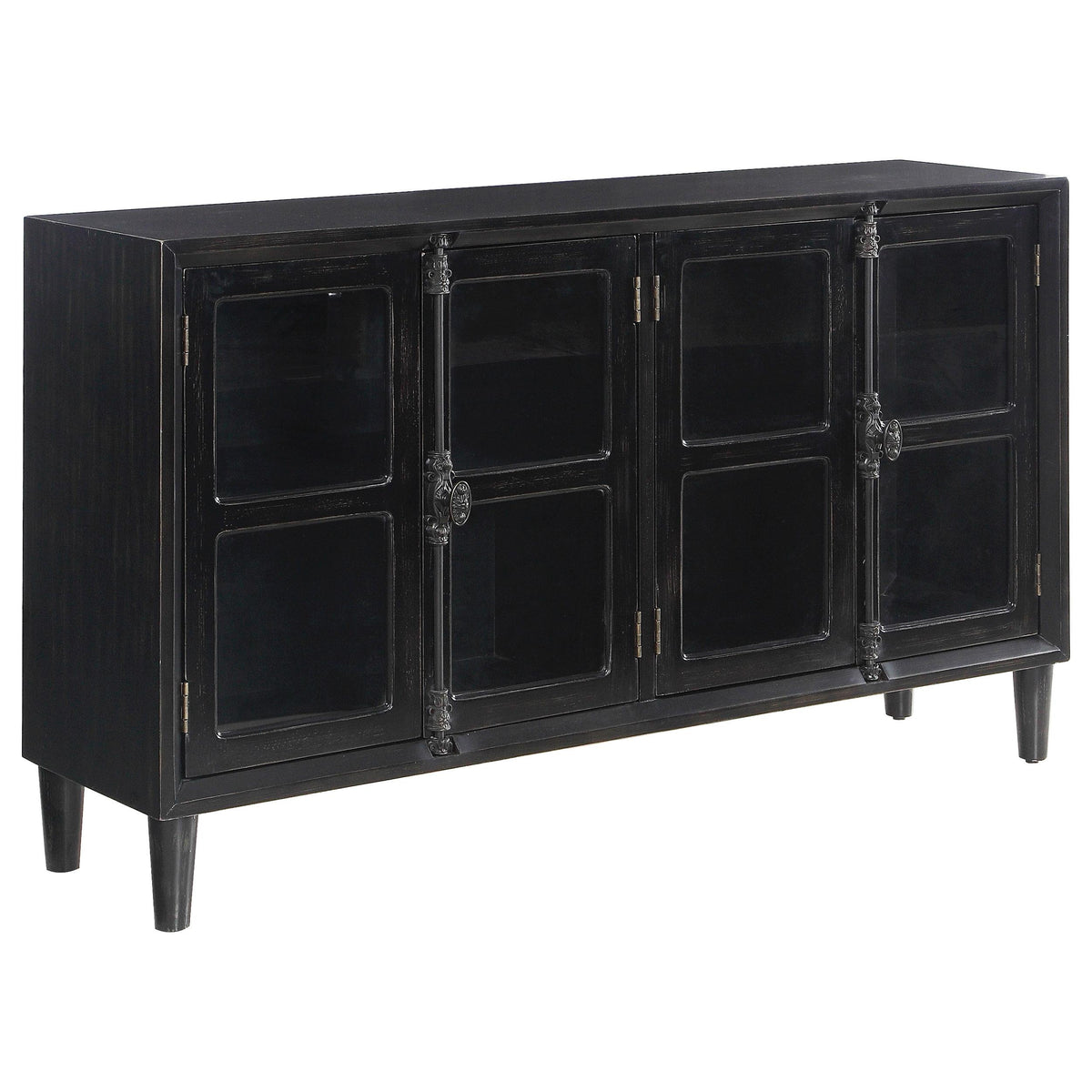 Sylvia 4-door Accent Cabinet Black  Half Price Furniture