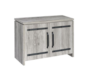 Enoch 2-door Accent Cabinet Grey Driftwood Enoch 2-door Accent Cabinet Grey Driftwood Half Price Furniture