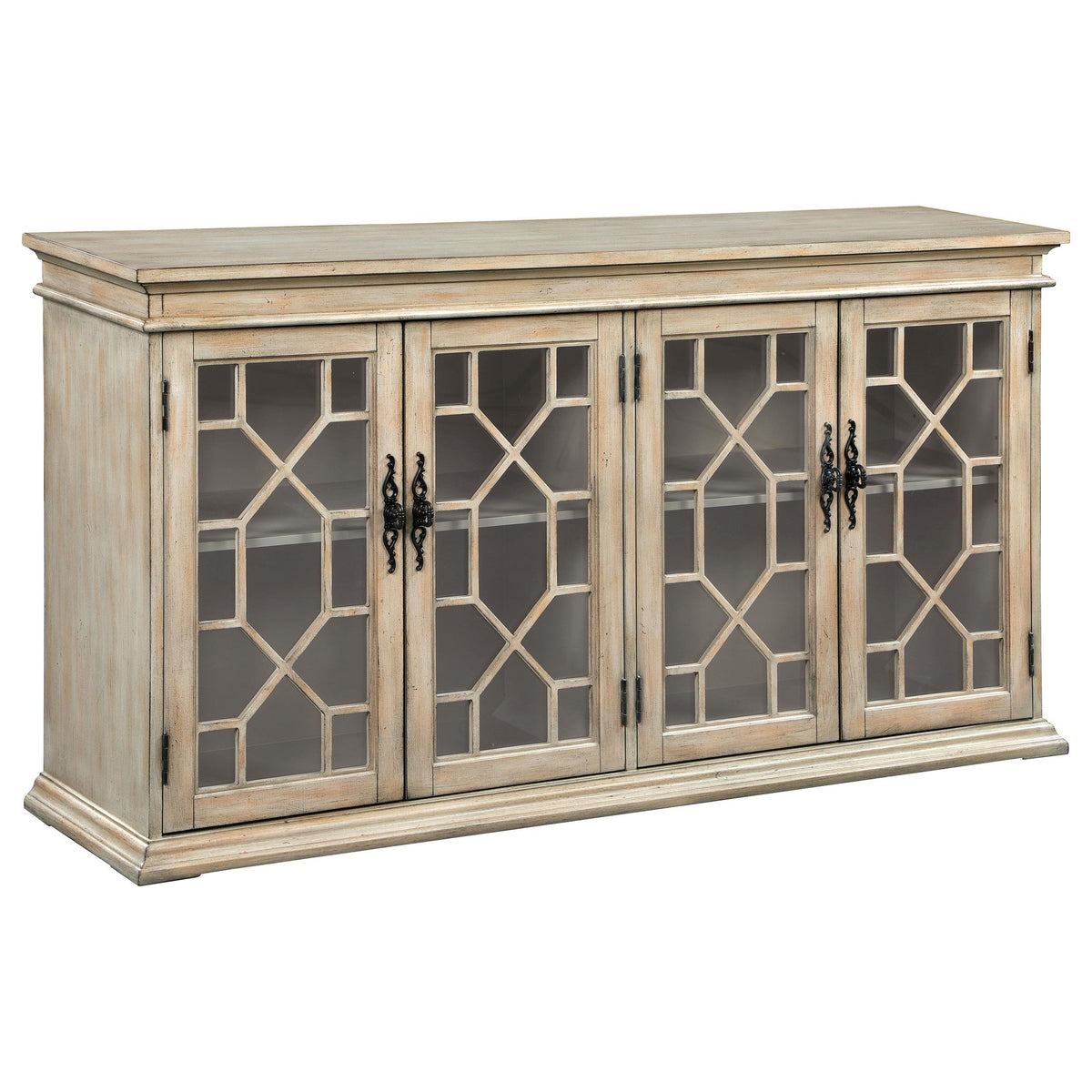 Kiara Glass Door Accent Cabinet Light Honey  Half Price Furniture