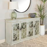 Kiara 4-door Accent Cabinet with Adjustable Shelves White Half Price Furniture