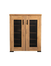 Bristol Metal Mesh Door Accent Cabinet Golden Oak  Half Price Furniture