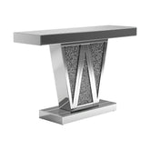 Crocus Rectangular Console Table Silver Half Price Furniture