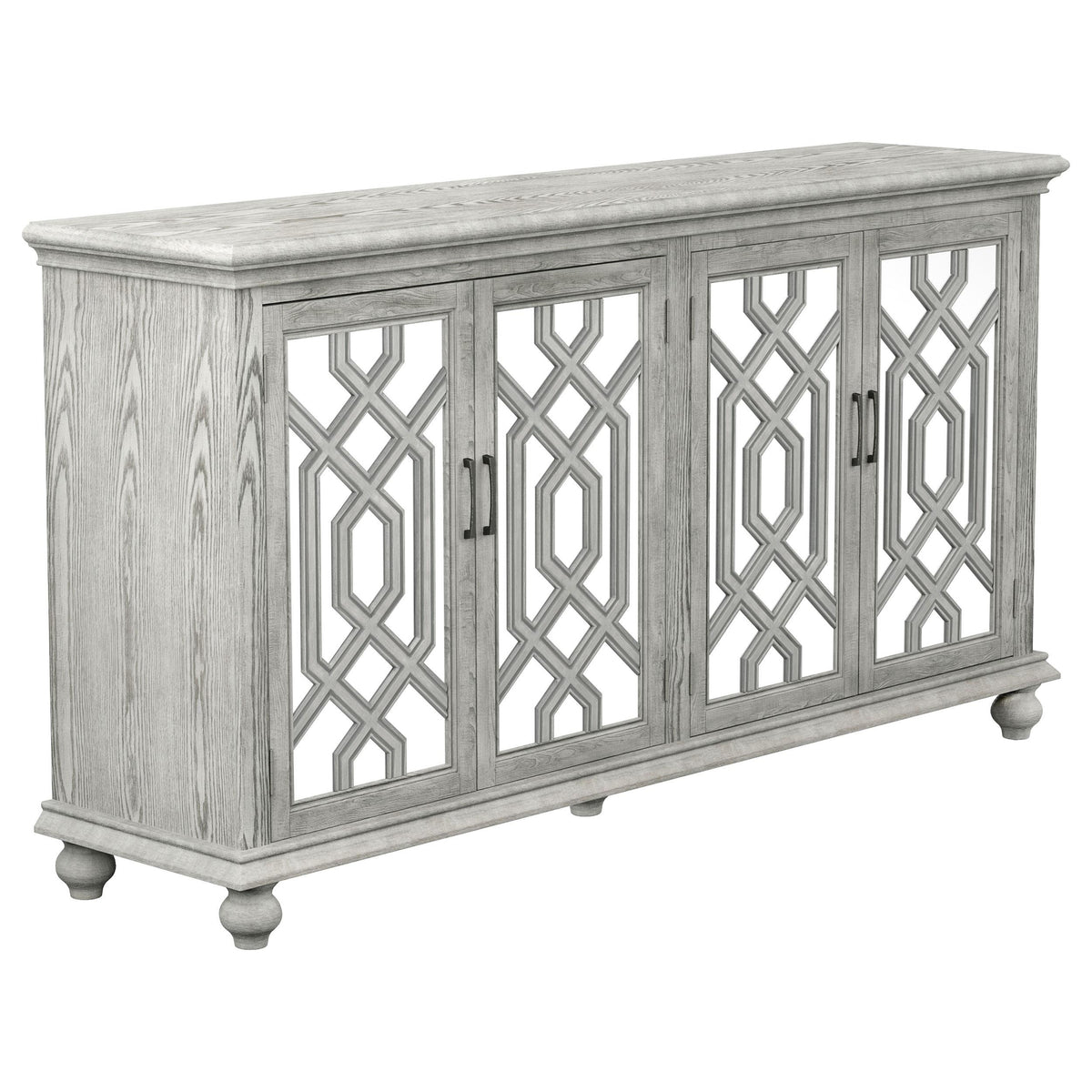 Melanie 4-door Accent Cabinet Antique White  Half Price Furniture