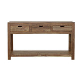 Esther 3-drawer Storage Console Table Natural Sheesham  Half Price Furniture