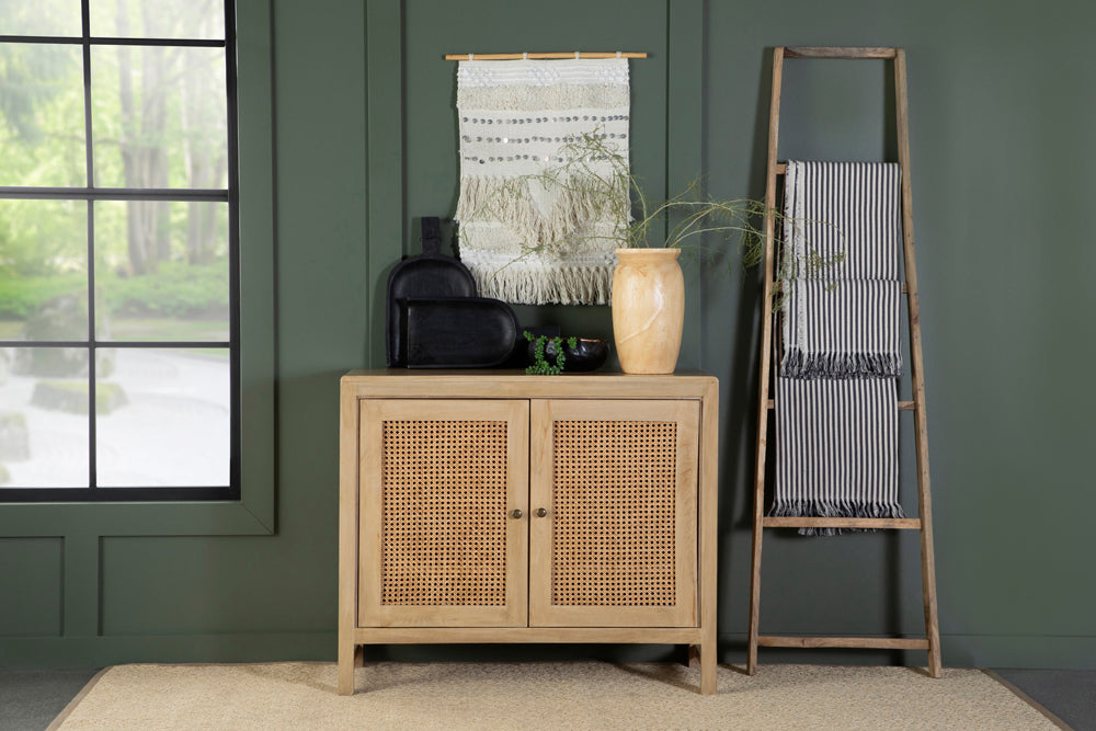 Zamora Rectangular 2-door Accent Cabinet Natural  Half Price Furniture