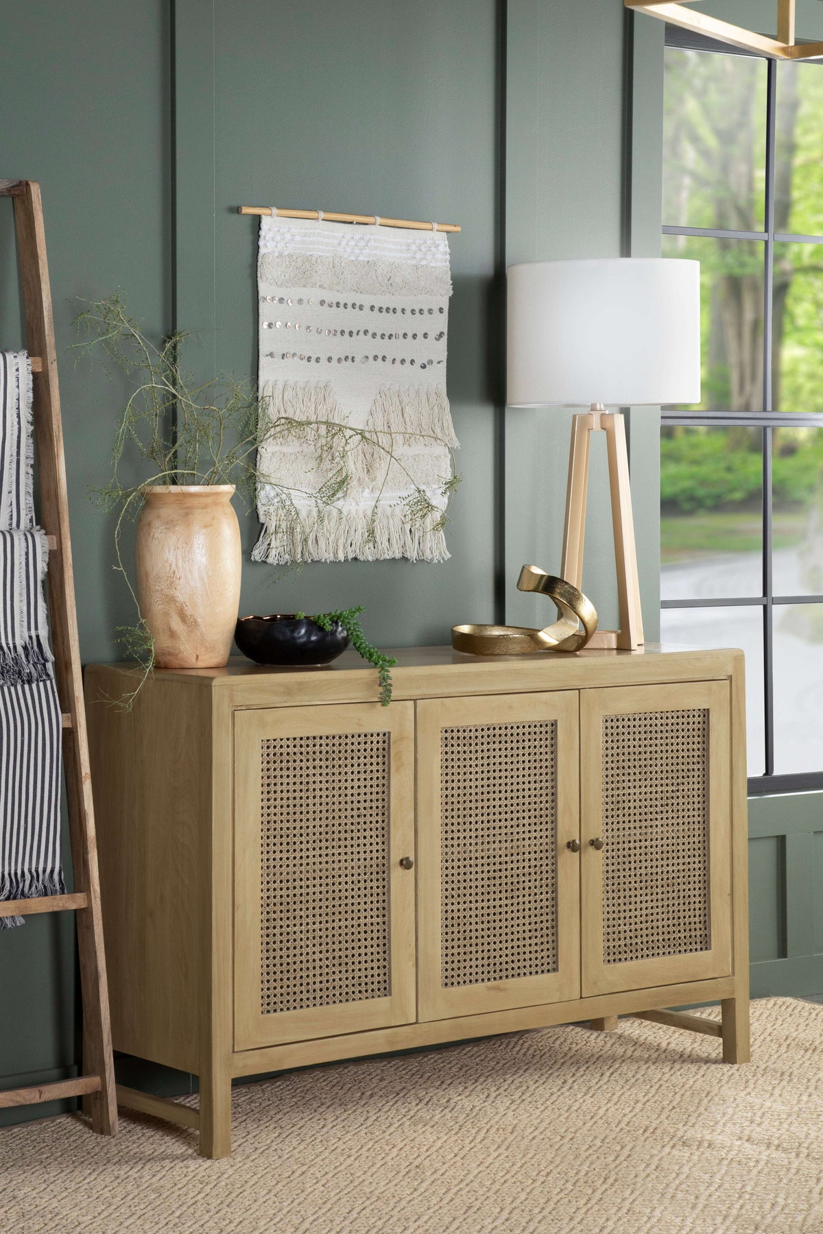Zamora Rectangular 3-door Accent Cabinet Natural - Half Price Furniture
