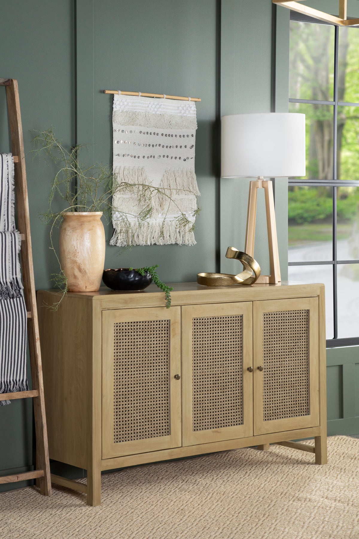 Zamora Rectangular 3-door Accent Cabinet Natural Zamora Rectangular 3-door Accent Cabinet Natural Half Price Furniture