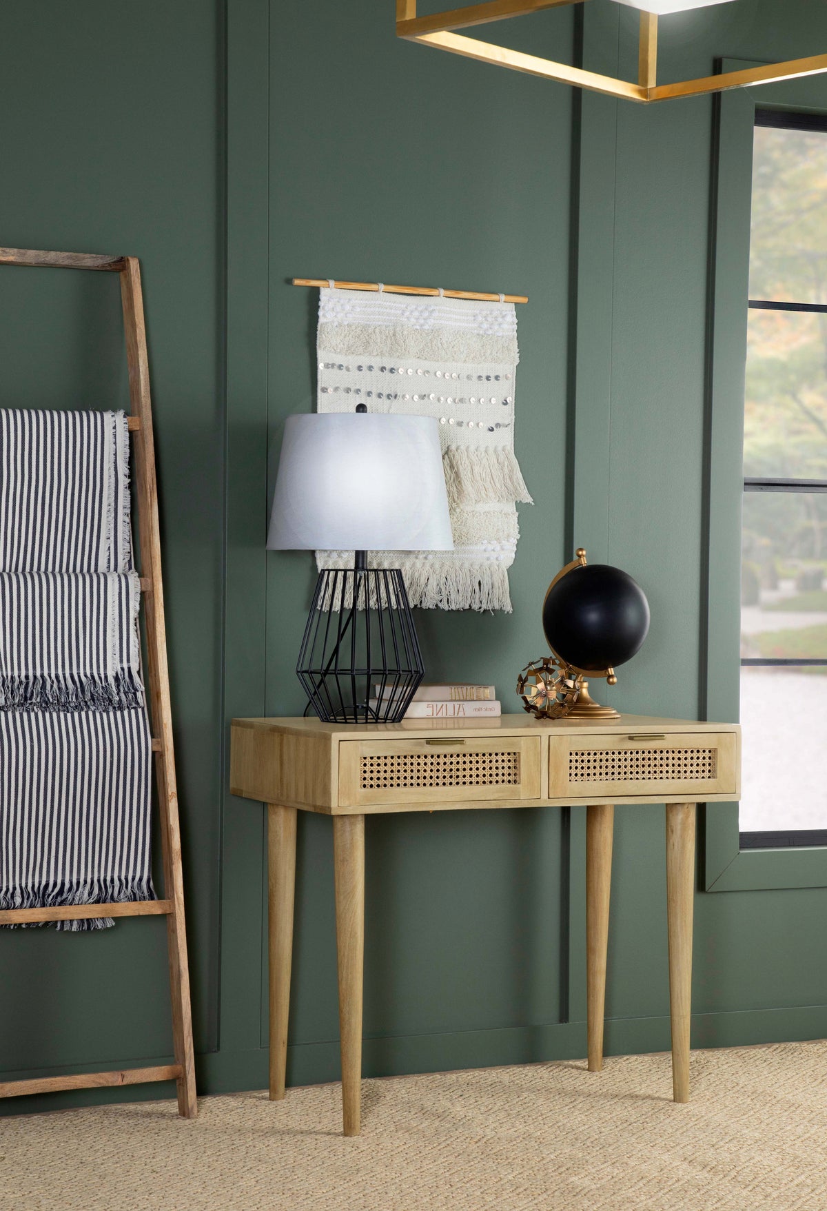 Zamora Rectangular 2-drawer Accent Writing Desk Natural  Half Price Furniture