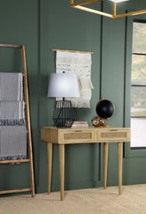 Zamora Rectangular 2-drawer Accent Writing Desk Natural Half Price Furniture