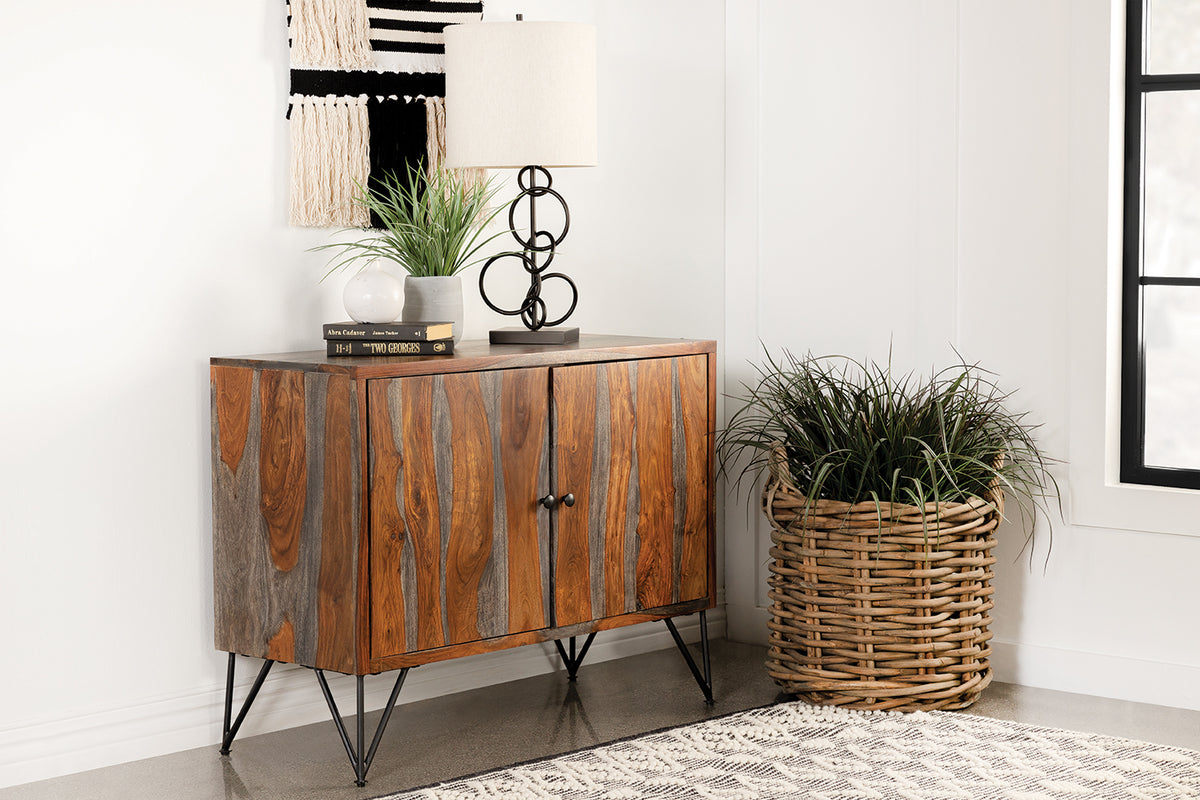 Macon 2-door Accent Cabinet Sheesham Grey Half Price Furniture