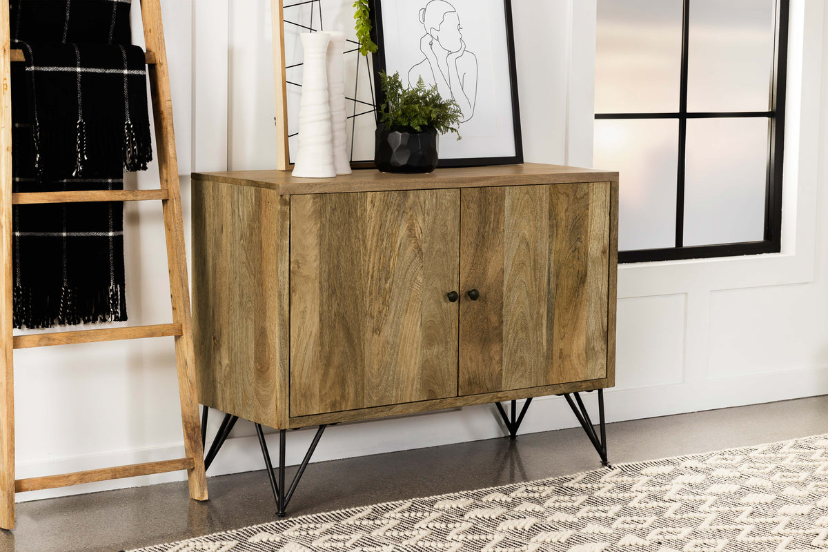 Eileen Rectangular 2-door Accent Cabinet Natural Eileen Rectangular 2-door Accent Cabinet Natural Half Price Furniture