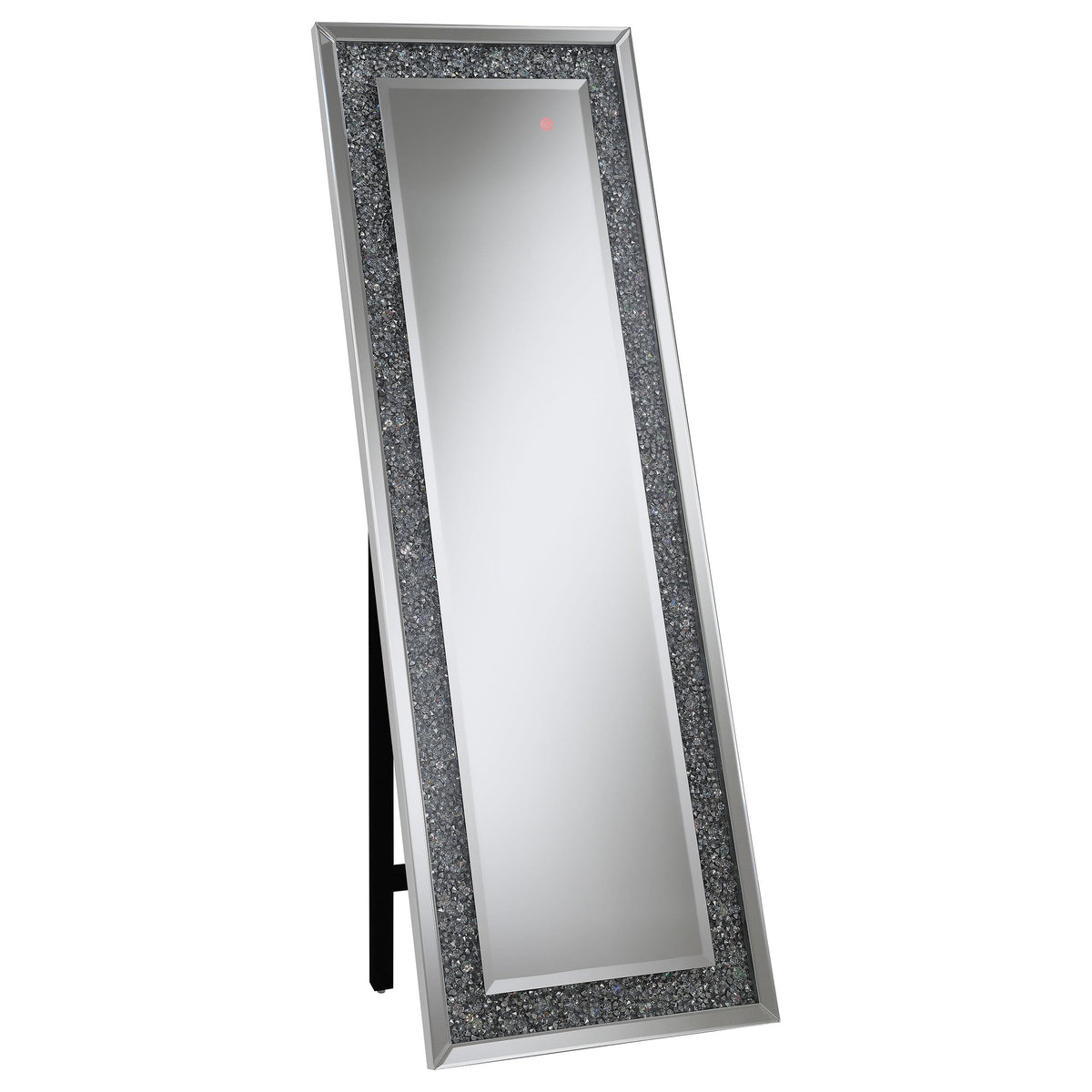 Carisi Rectangular Standing Mirror with LED Lighting Silver Carisi Rectangular Standing Mirror with LED Lighting Silver Half Price Furniture