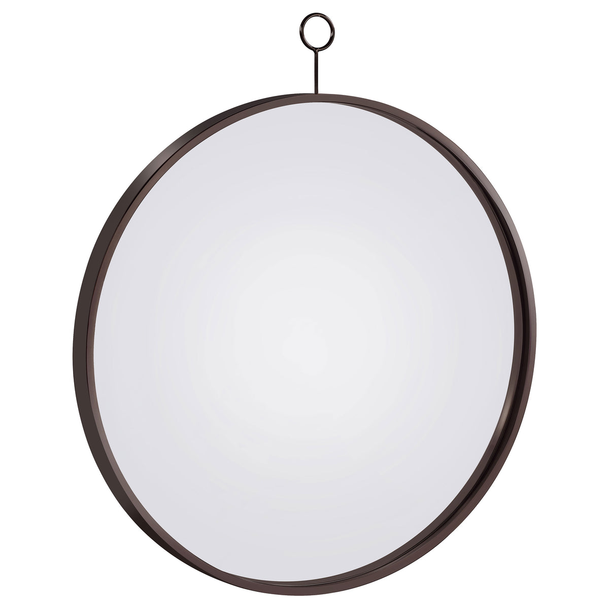 Gwyneth Round Wall Mirror Black Nickel  Half Price Furniture
