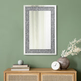 Valerie Crystal Inlay Rectangle Wall Mirror Half Price Furniture