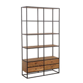 Belcroft 4-drawer Etagere Natural Acacia and Black Half Price Furniture