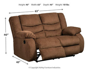 Tulen Reclining Loveseat - Half Price Furniture