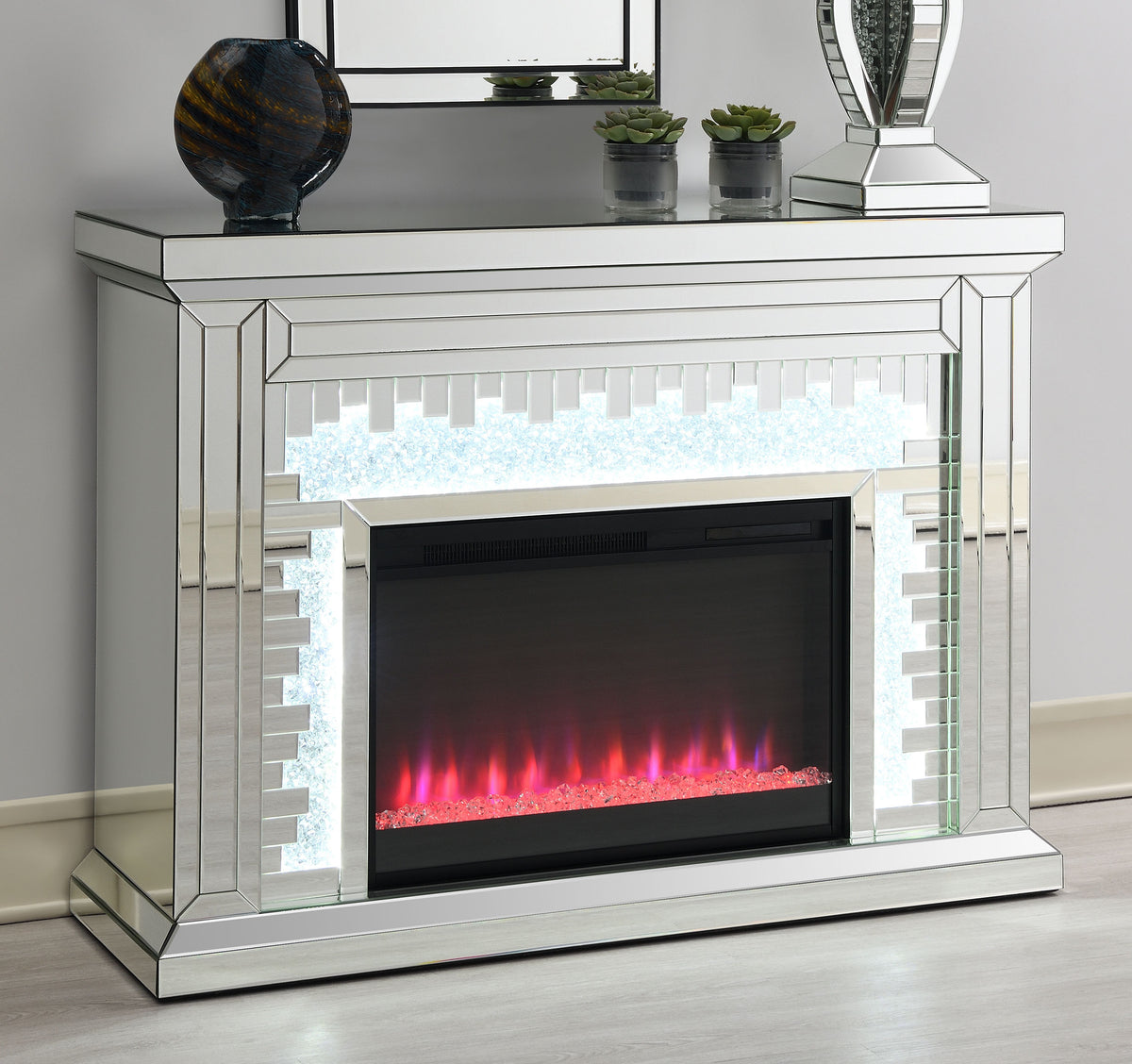 Gilmore Rectangular Freestanding Fireplace Mirror  Half Price Furniture