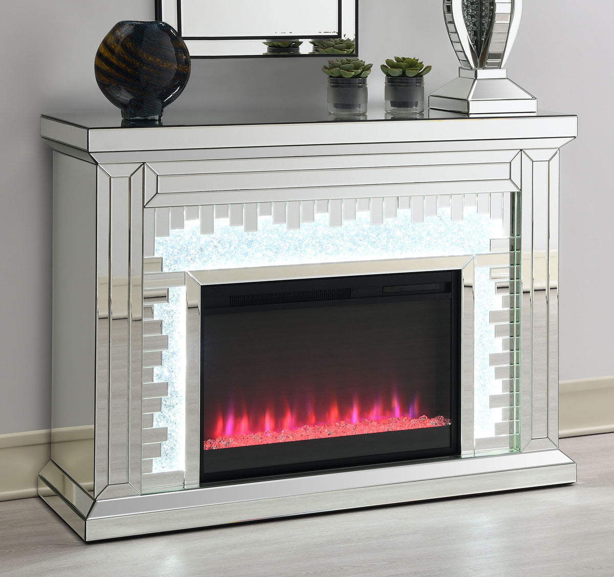 Gilmore Rectangular Freestanding Fireplace Mirror  Las Vegas Furniture Stores